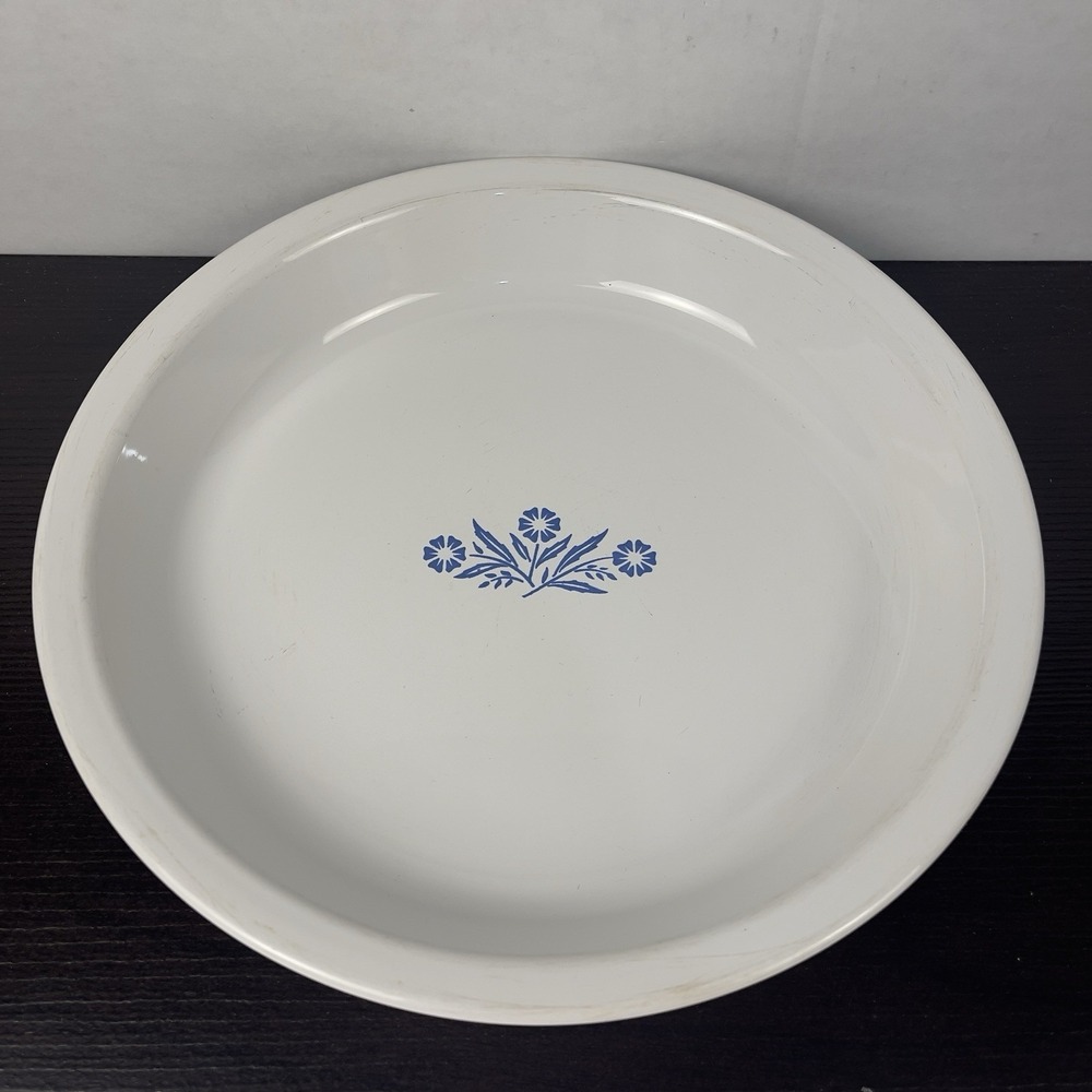 CORNING WARE CORNFLOWER BLUE Oven & Microwave 9" Pie Plate / Baking Dish P-309